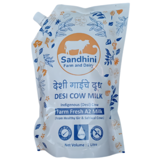 Desi Cow Milk 1 Litre Spout A2 Milk