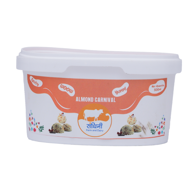 Almond Carnival Ice Cream 500 Ml Tub