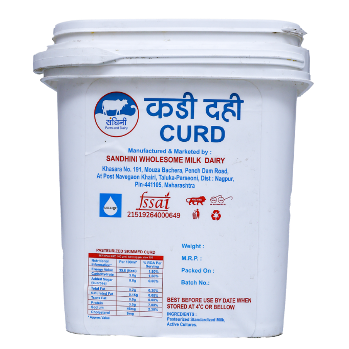 Curd Plain (KADI DAHI) 500 ML Pouch - Image 2