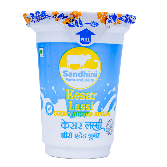 Zero Added Sugar Kesar Lassi 180 Ml Glass