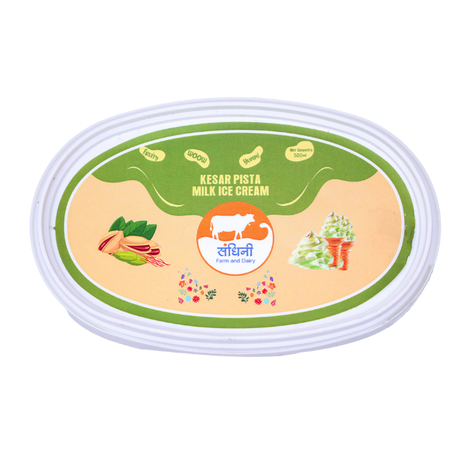 Kesar Pista Ice Cream 500 Ml Tub - Image 3