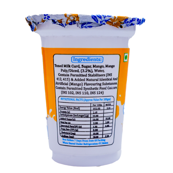 Mango Lassi 180 Ml Glass - Image 2