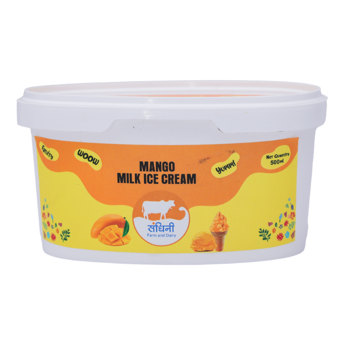 Mango Ice Cream 500 Ml Tub