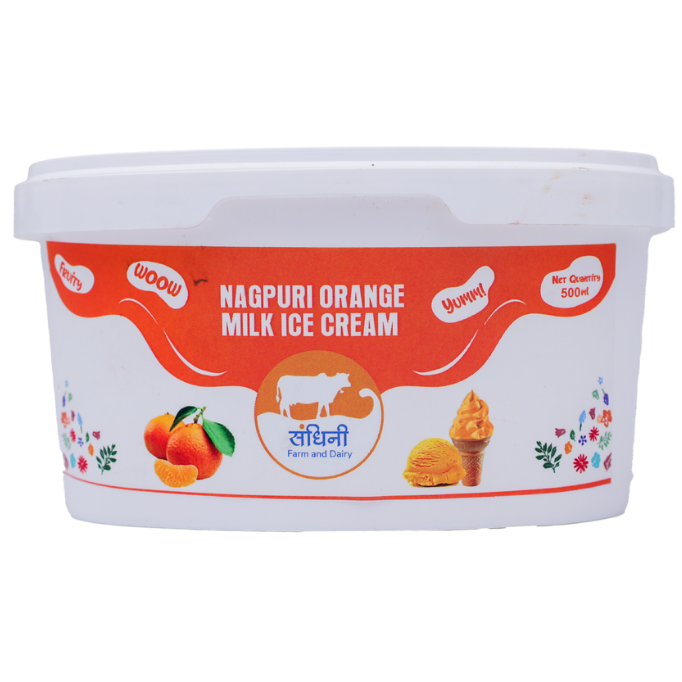 Orange Ice Cream 500 Ml Tub