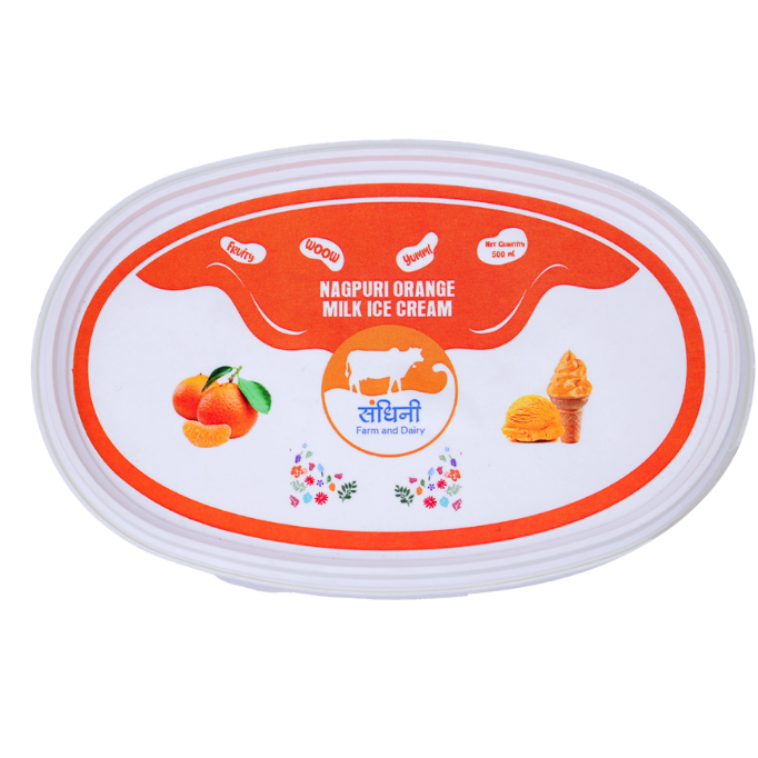 Orange Ice Cream 500 Ml Tub - Image 4