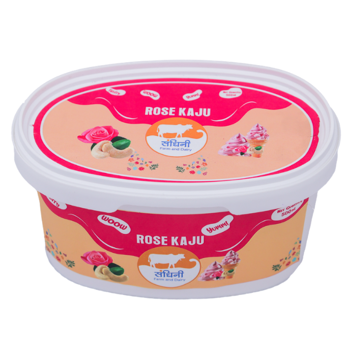 Rose Kaju Ice Cream 500 Ml Tub - Image 3