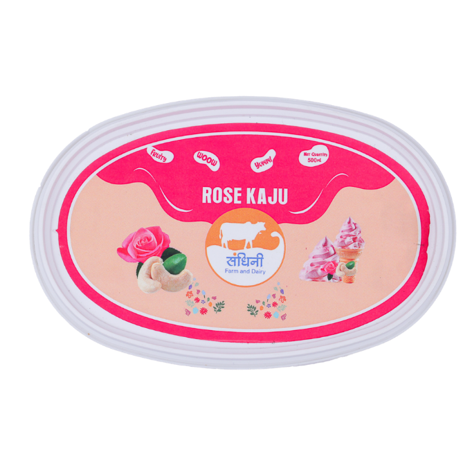 Rose Kaju Ice Cream 500 Ml Tub - Image 2