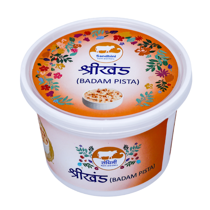 Shrikhand Badam Pista 200g and 500g Cup - Image 2
