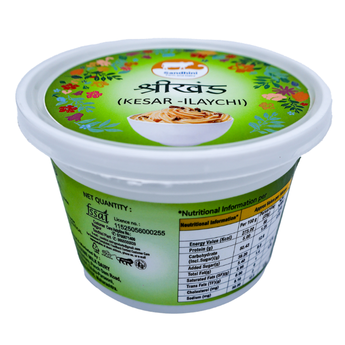 Shrikhand Kesar - Ilaychi 200g And 500g Cup - Image 3